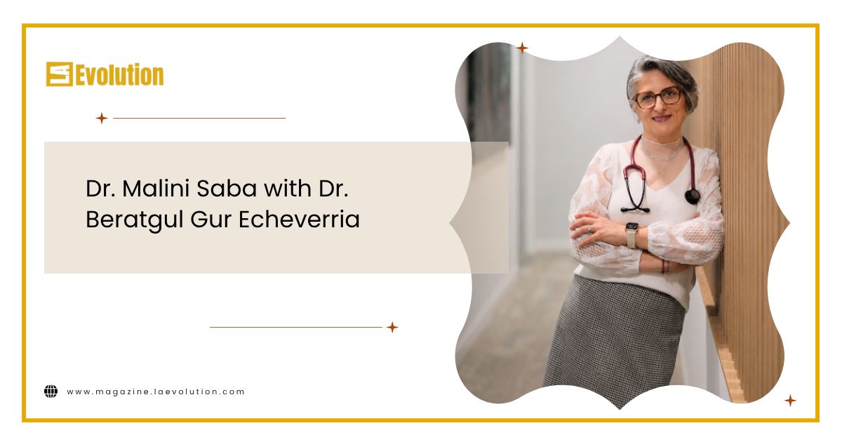 Dr. Malini Saba interviewing neurologist Dr. Beratgul Gur Echeverria in Brisbane.